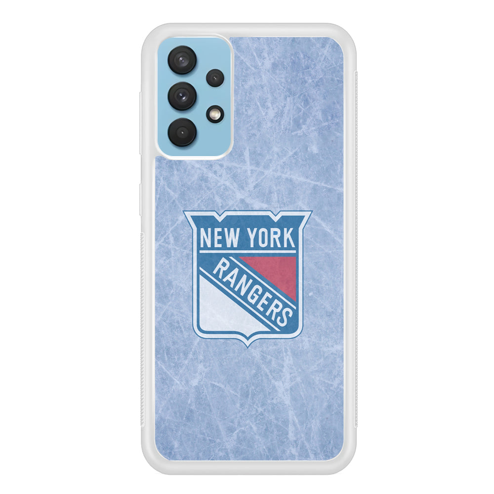 Hockey New York Rangers NHL 002 Samsung Galaxy A32 Case-Phone Case-Rubber White (2D Case)-Altracase