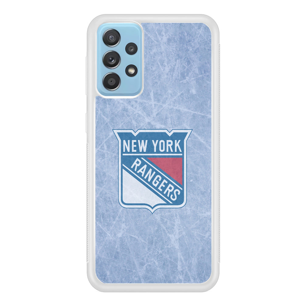 Hockey New York Rangers NHL 002 Samsung Galaxy A72 Case-Phone Case-Rubber White (2D Case)-Altracase