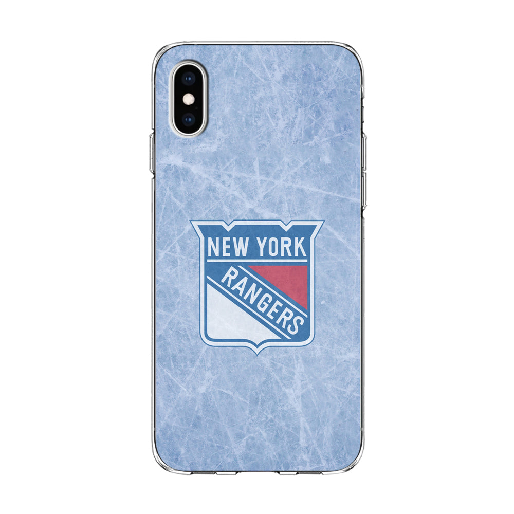 Hockey New York Rangers NHL 002 iPhone Xs Case-Phone Case-Clear Soft Case-Altracase