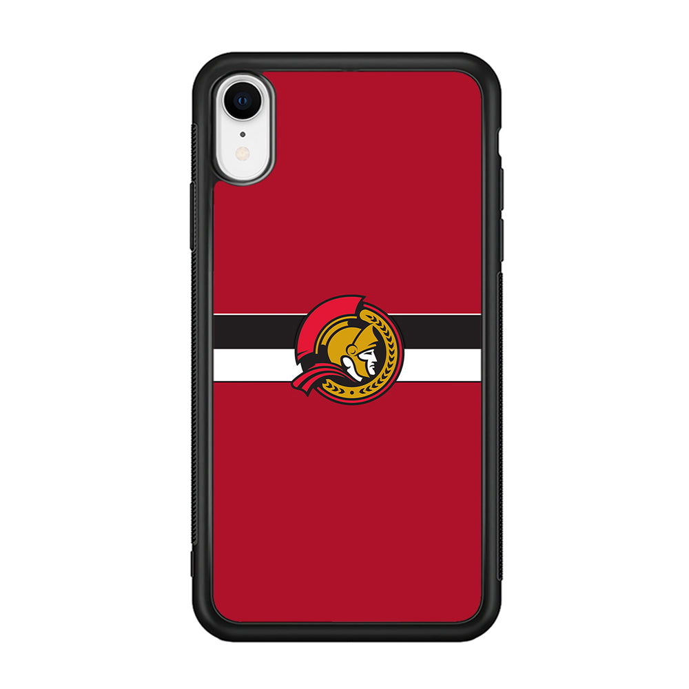 Hockey Ottawa Senators NHL 001 iPhone XR Case-Phone Case-Rubber Black (2D Case)-Altracase