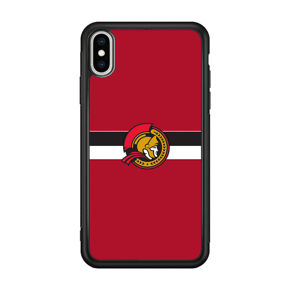 Hockey Ottawa Senators NHL 001 iPhone Xs Case-Phone Case-Rubber Black (2D Case)-Altracase