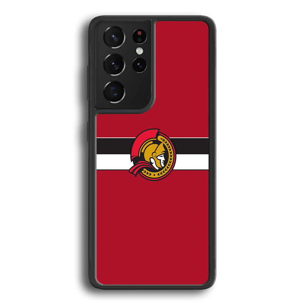 Hockey Ottawa Senators NHL 001 Samsung Galaxy S23 Ultra Case-Phone Case-Rubber Black (2D Case)-Altracase