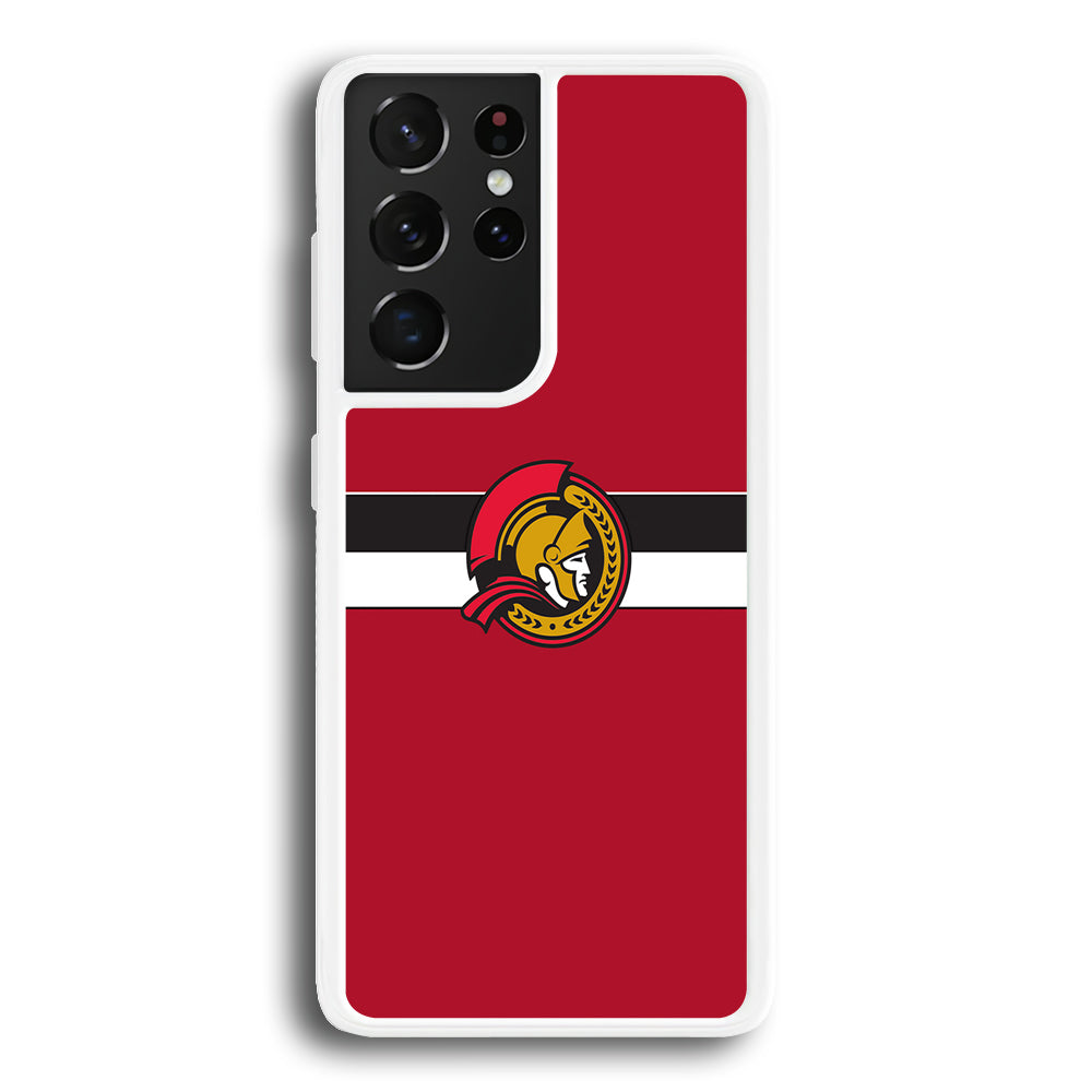 Hockey Ottawa Senators NHL 001 Samsung Galaxy S23 Ultra Case-Phone Case-Rubber White (2D Case)-Altracase