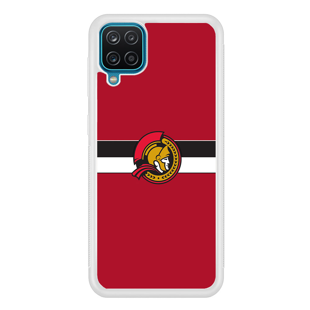 Hockey Ottawa Senators NHL 001 Samsung Galaxy A12 Case-Phone Case-Rubber White (2D Case)-Altracase