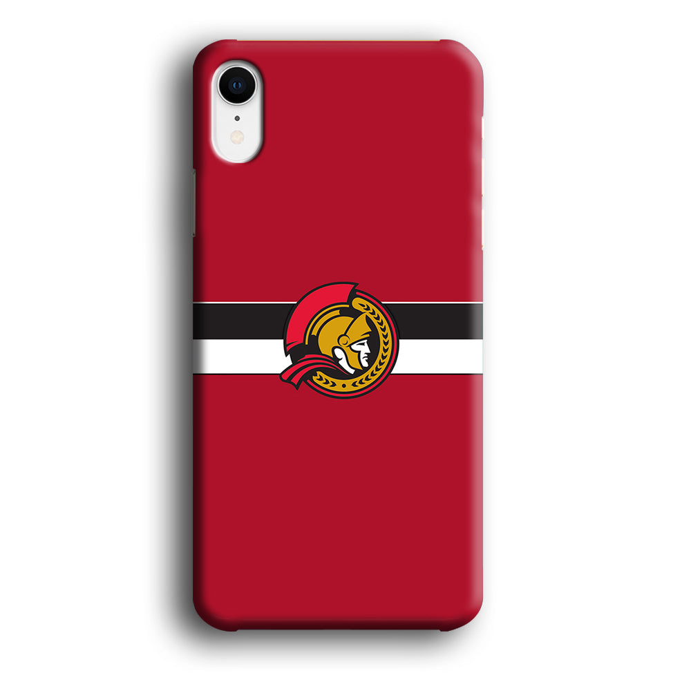 Hockey Ottawa Senators NHL 001 iPhone XR Case-Phone Case-Rubber White (2D Case)-Altracase