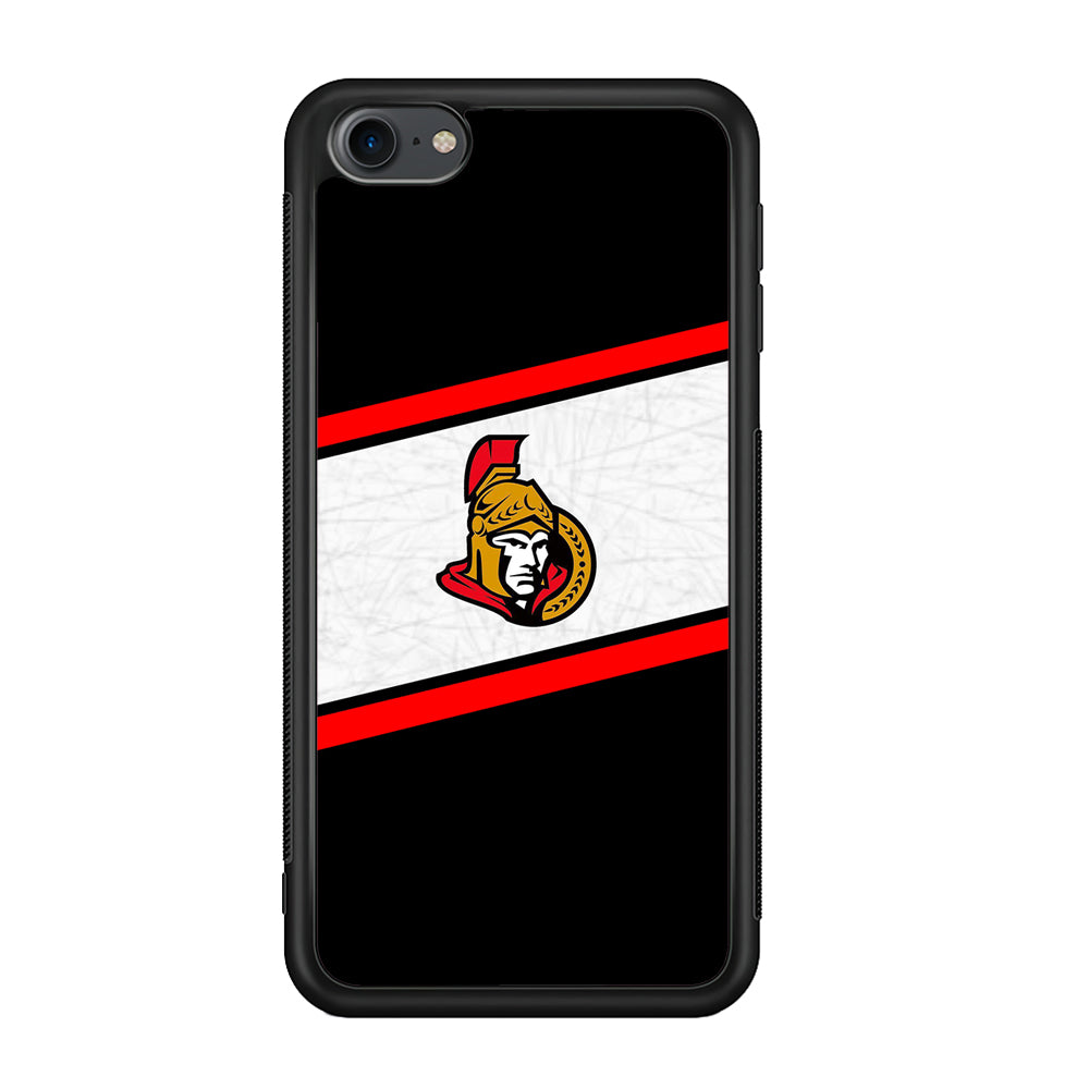 Hockey Ottawa Senators NHL 002 iPod Touch 6 Case-Phone Case-Rubber White (2D Case)-Altracase