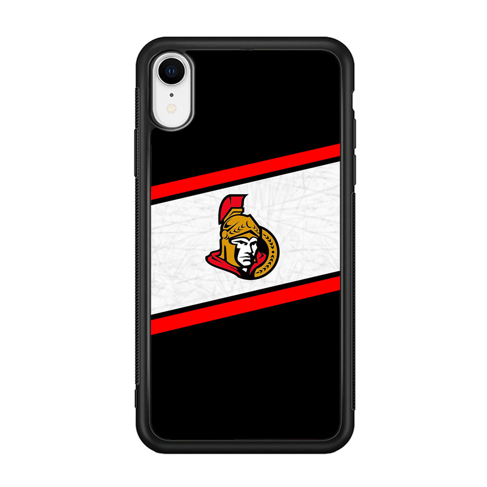 Hockey Ottawa Senators NHL 002 iPhone XR Case-Phone Case-Rubber Black (2D Case)-Altracase