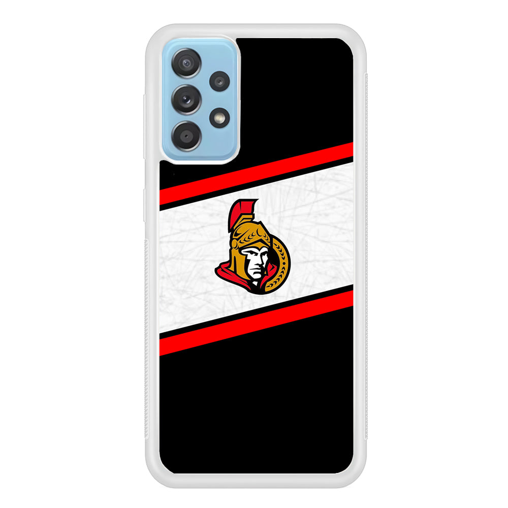 Hockey Ottawa Senators NHL 002 Samsung Galaxy A72 Case-Phone Case-Rubber White (2D Case)-Altracase