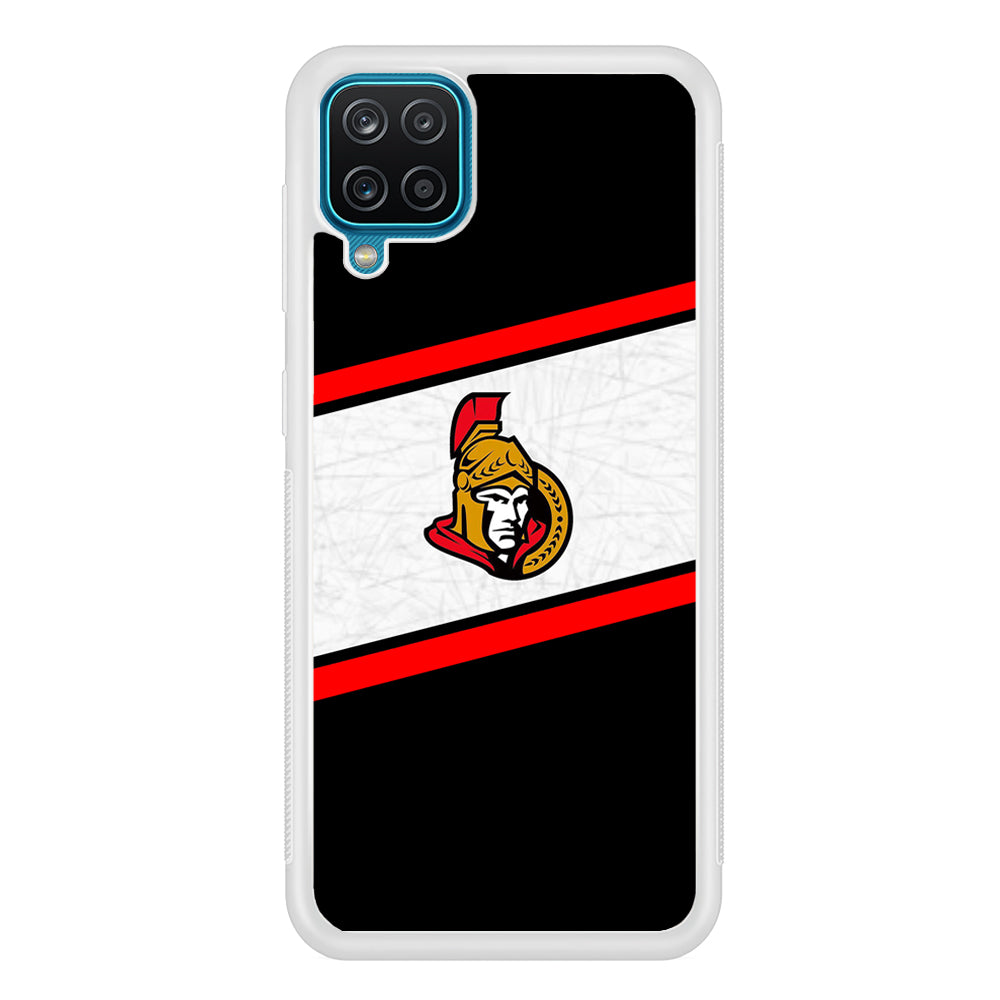 Hockey Ottawa Senators NHL 002 Samsung Galaxy A12 Case-Phone Case-Rubber White (2D Case)-Altracase