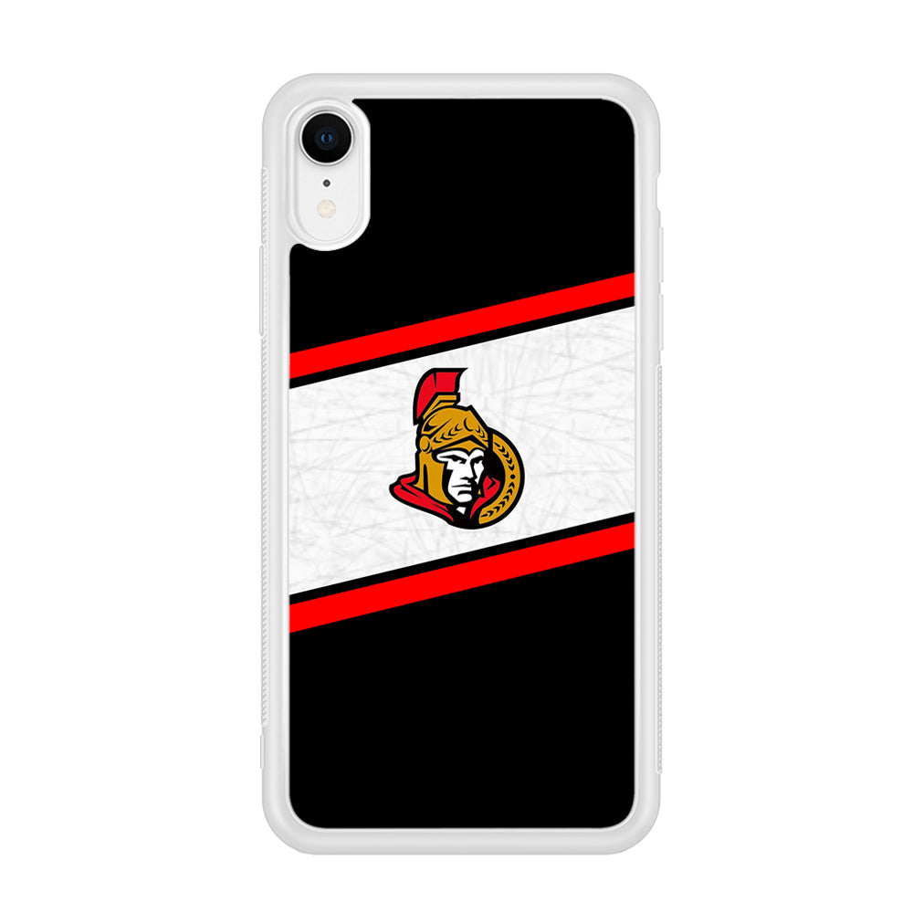 Hockey Ottawa Senators NHL 002 iPhone XR Case-Phone Case-Rubber White (2D Case)-Altracase