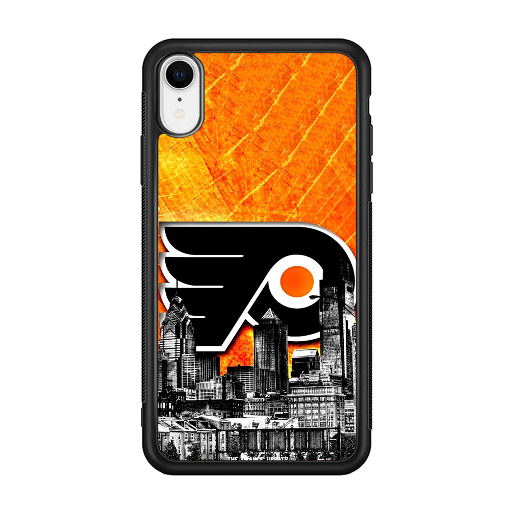 Hockey Philadelphia Flyers NHL 001 iPhone XR Case-Phone Case-Rubber Black (2D Case)-Altracase