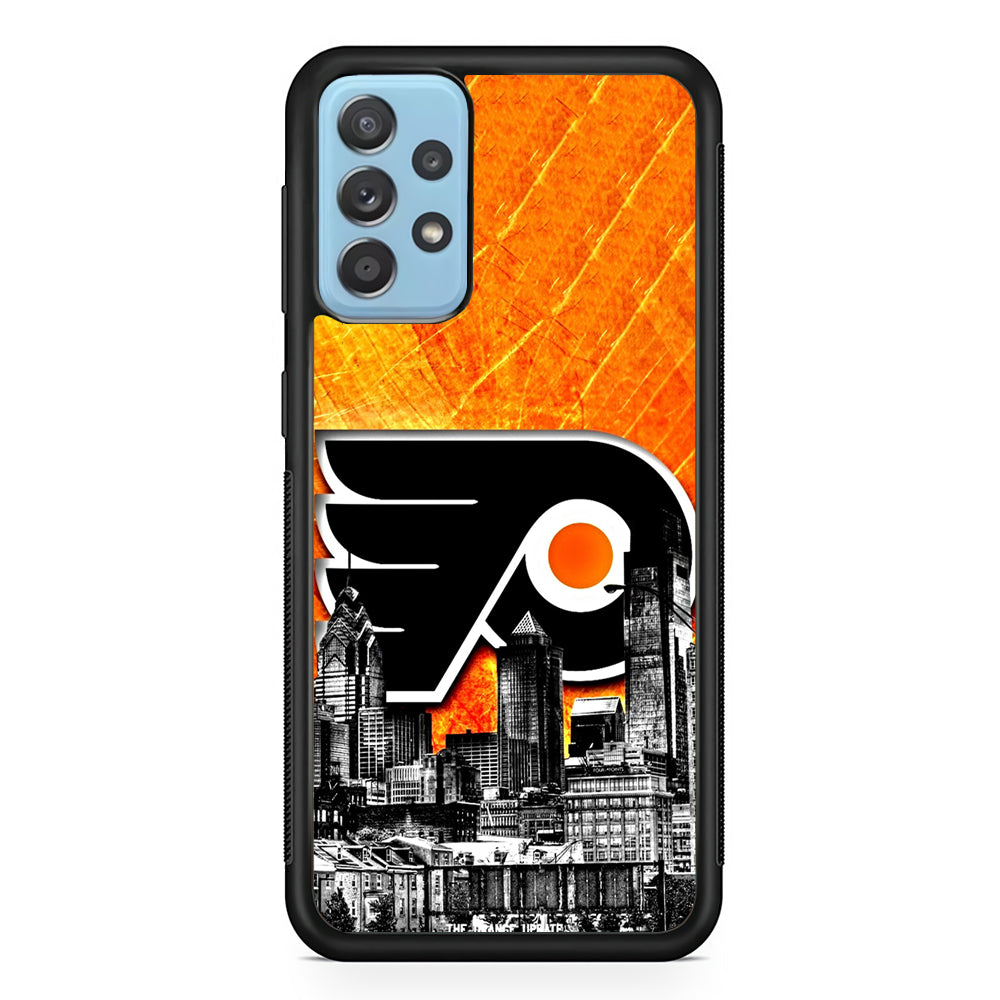 Hockey Philadelphia Flyers NHL 001 Samsung Galaxy A72 Case-Phone Case-Rubber Black (2D Case)-Altracase