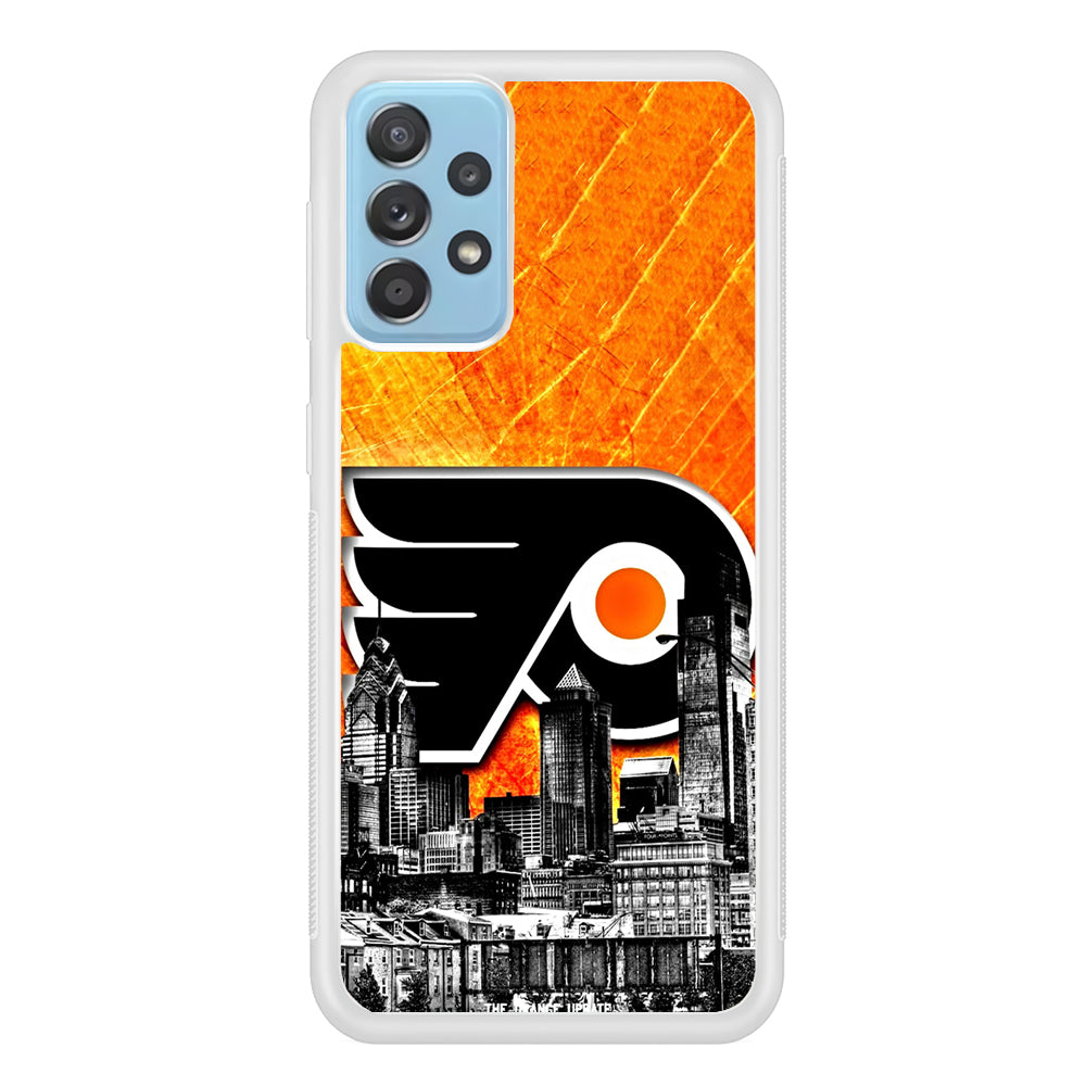 Hockey Philadelphia Flyers NHL 001 Samsung Galaxy A72 Case-Phone Case-Rubber White (2D Case)-Altracase