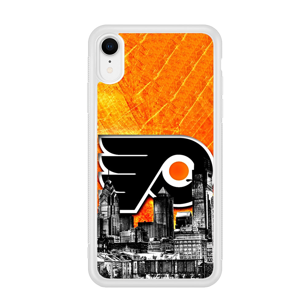 Hockey Philadelphia Flyers NHL 001 iPhone XR Case-Phone Case-Rubber White (2D Case)-Altracase