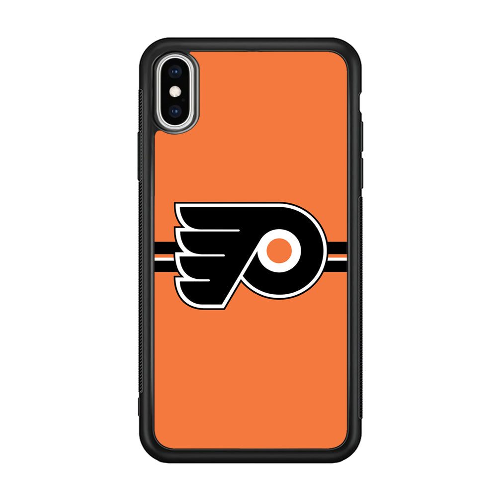 Hockey Philadelphia Flyers NHL 002 iPhone Xs Case-Phone Case-Rubber Black (2D Case)-Altracase