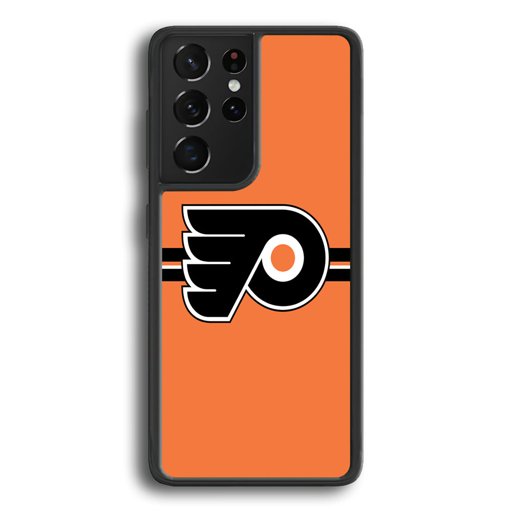 Hockey Philadelphia Flyers NHL 002 Samsung Galaxy S23 Ultra Case-Phone Case-Rubber Black (2D Case)-Altracase