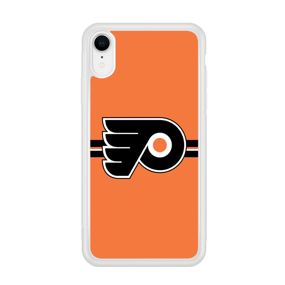Hockey Philadelphia Flyers NHL 002 iPhone XR Case-Phone Case-Rubber White (2D Case)-Altracase