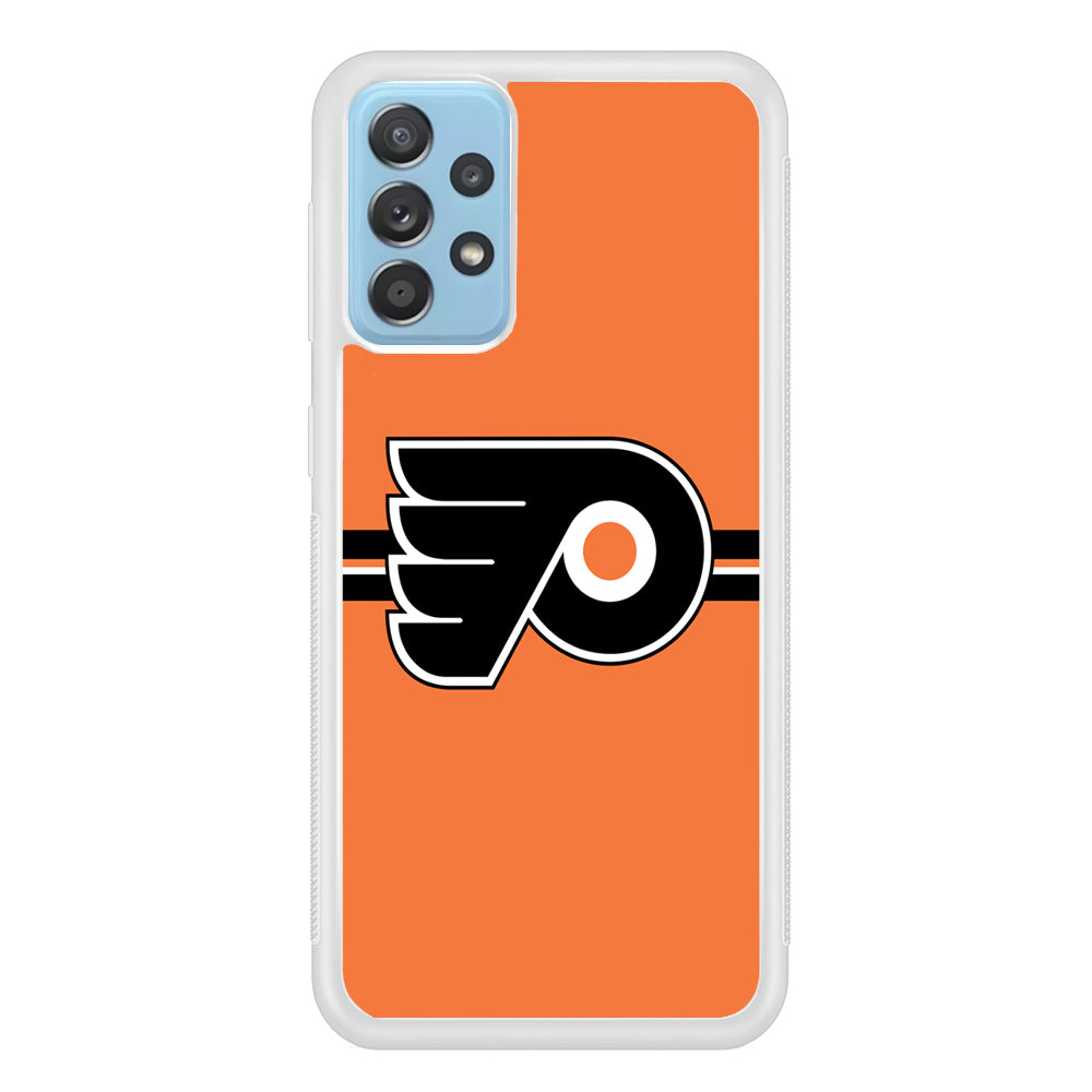 Hockey Philadelphia Flyers NHL 002 Samsung Galaxy A72 Case-Phone Case-Rubber White (2D Case)-Altracase