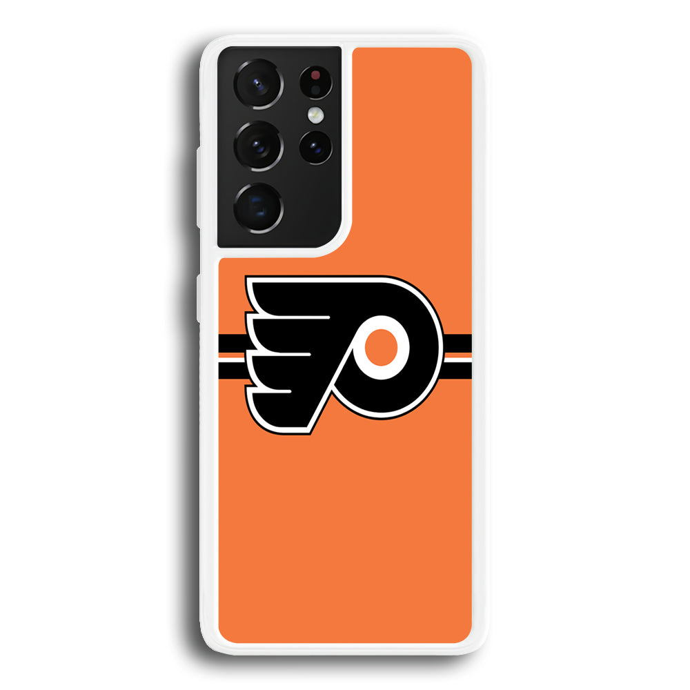 Hockey Philadelphia Flyers NHL 002 Samsung Galaxy S23 Ultra Case-Phone Case-Rubber White (2D Case)-Altracase