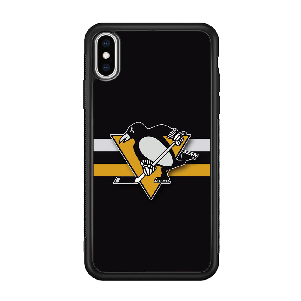 Hockey Pittsburgh Penguins NHL 001 iPhone Xs Case-Phone Case-Rubber Black (2D Case)-Altracase