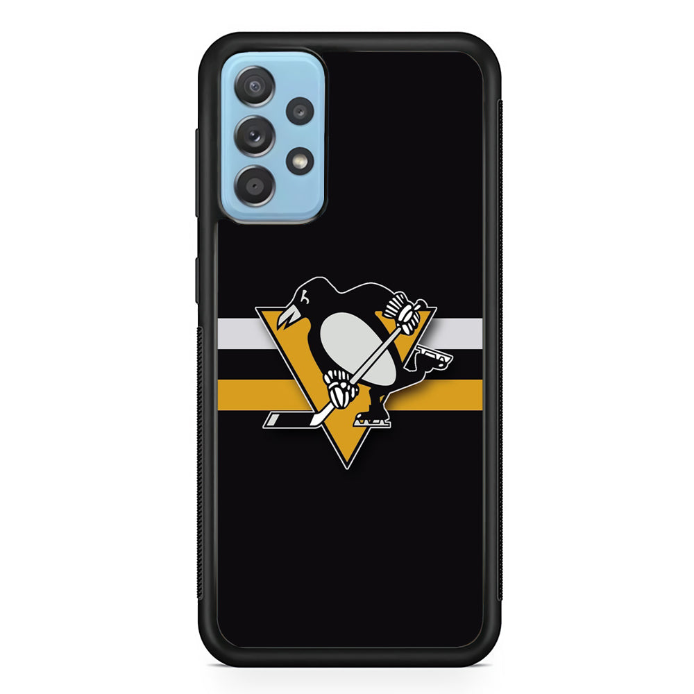 Hockey Pittsburgh Penguins NHL 001 Samsung Galaxy A72 Case-Phone Case-Rubber Black (2D Case)-Altracase