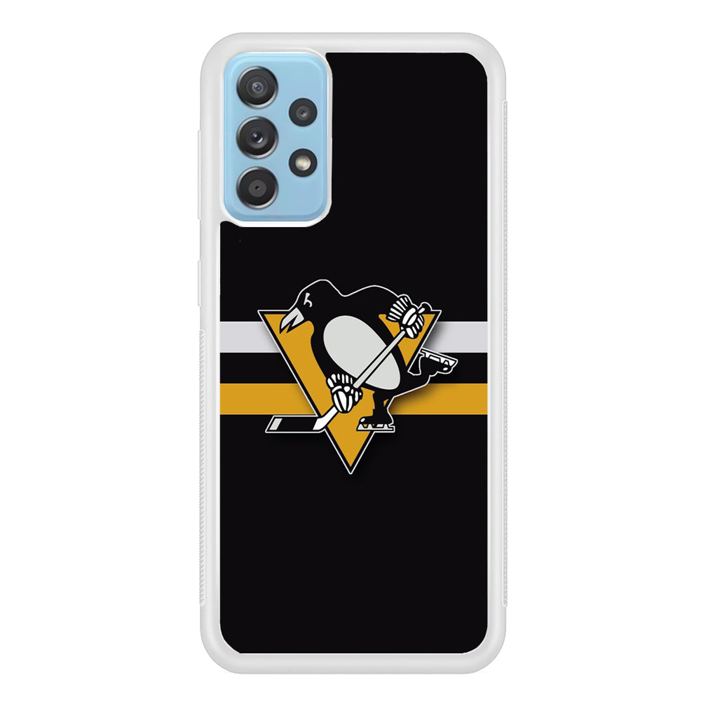 Hockey Pittsburgh Penguins NHL 001 Samsung Galaxy A72 Case-Phone Case-Rubber White (2D Case)-Altracase