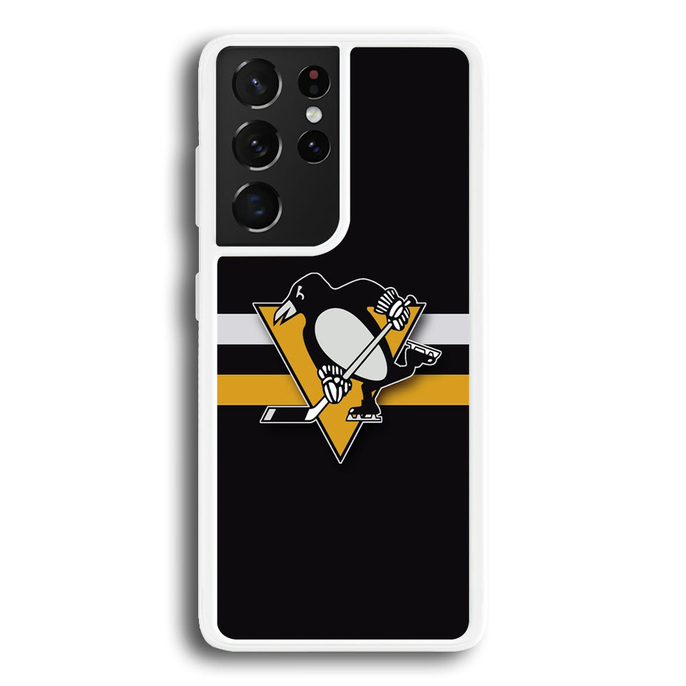 Hockey Pittsburgh Penguins NHL 001 Samsung Galaxy S23 Ultra Case-Phone Case-Rubber White (2D Case)-Altracase