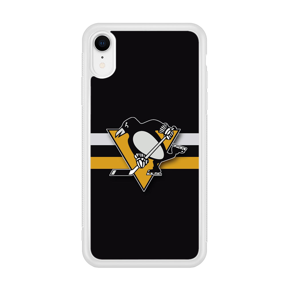 Hockey Pittsburgh Penguins NHL 001 iPhone XR Case-Phone Case-Rubber White (2D Case)-Altracase