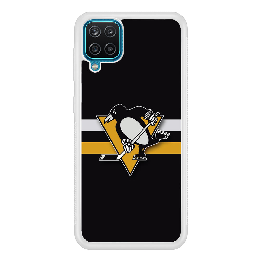 Hockey Pittsburgh Penguins NHL 001 Samsung Galaxy A12 Case-Phone Case-Rubber White (2D Case)-Altracase