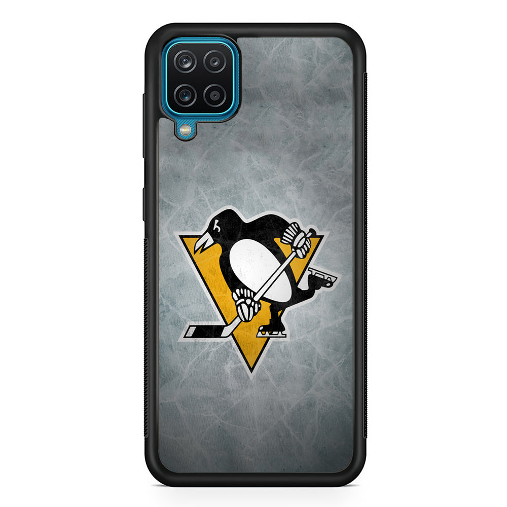 Hockey Pittsburgh Penguins NHL 002 Samsung Galaxy A12 Case-Phone Case-Rubber Black (2D Case)-Altracase