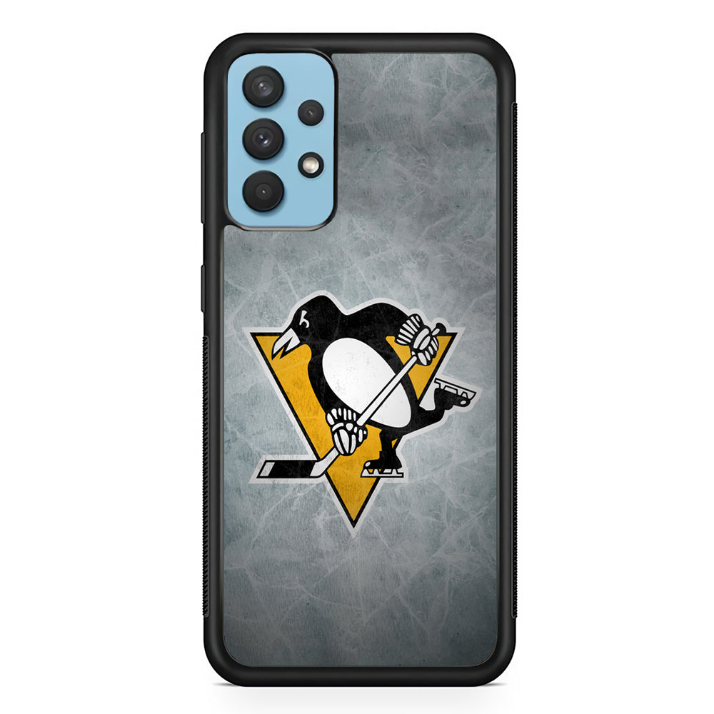 Hockey Pittsburgh Penguins NHL 002 Samsung Galaxy A32 Case-Phone Case-Rubber Black (2D Case)-Altracase