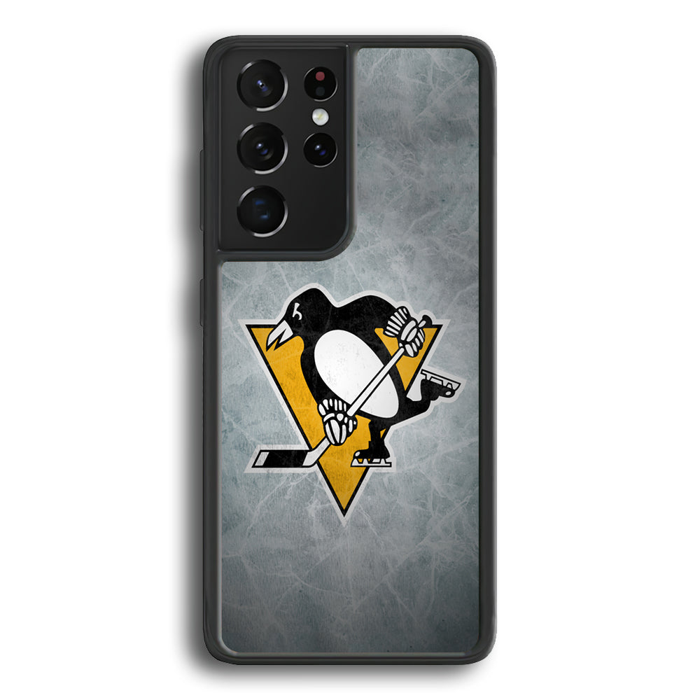 Hockey Pittsburgh Penguins NHL 002 Samsung Galaxy S23 Ultra Case-Phone Case-Rubber Black (2D Case)-Altracase