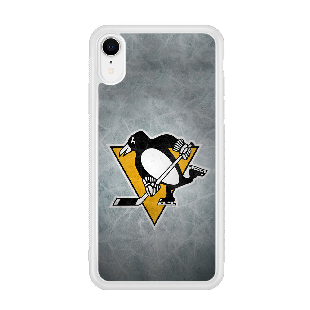 Hockey Pittsburgh Penguins NHL 002 iPhone XR Case-Phone Case-Rubber White (2D Case)-Altracase