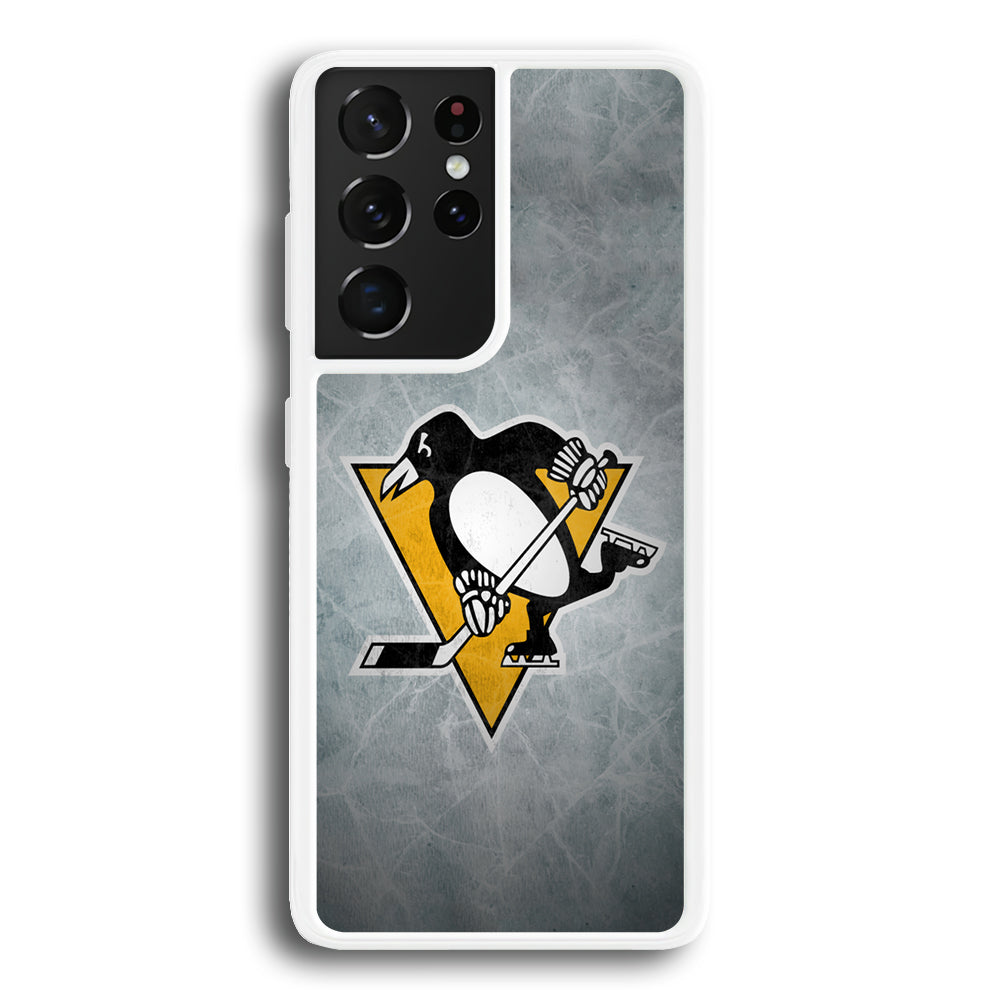 Hockey Pittsburgh Penguins NHL 002 Samsung Galaxy S23 Ultra Case-Phone Case-Rubber White (2D Case)-Altracase