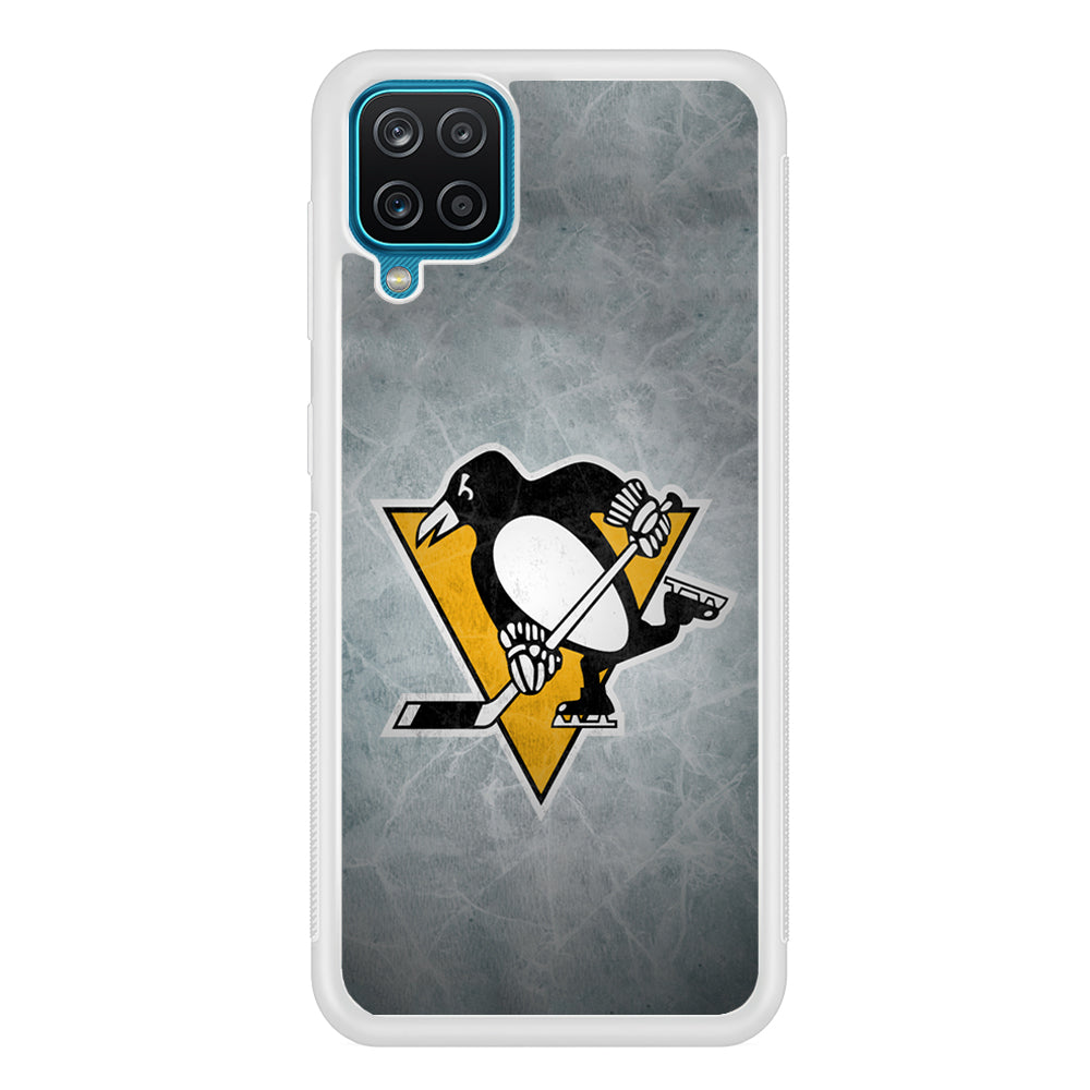 Hockey Pittsburgh Penguins NHL 002 Samsung Galaxy A12 Case-Phone Case-Rubber White (2D Case)-Altracase