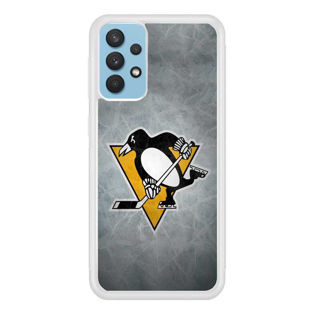 Hockey Pittsburgh Penguins NHL 002 Samsung Galaxy A32 Case-Phone Case-Rubber White (2D Case)-Altracase