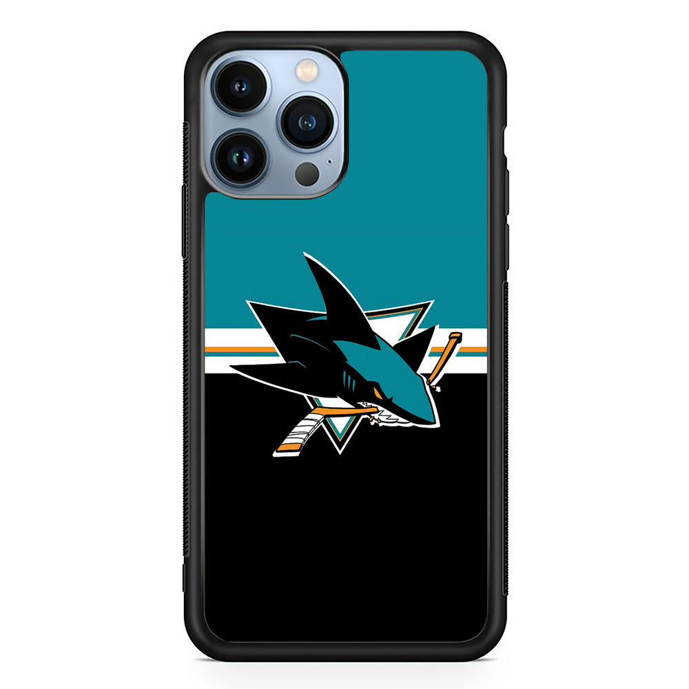 Hockey San Jose Sharks NHL 001 iPhone 15 Pro Max Case-Phone Case-Rubber Black (2D Case)-Altracase