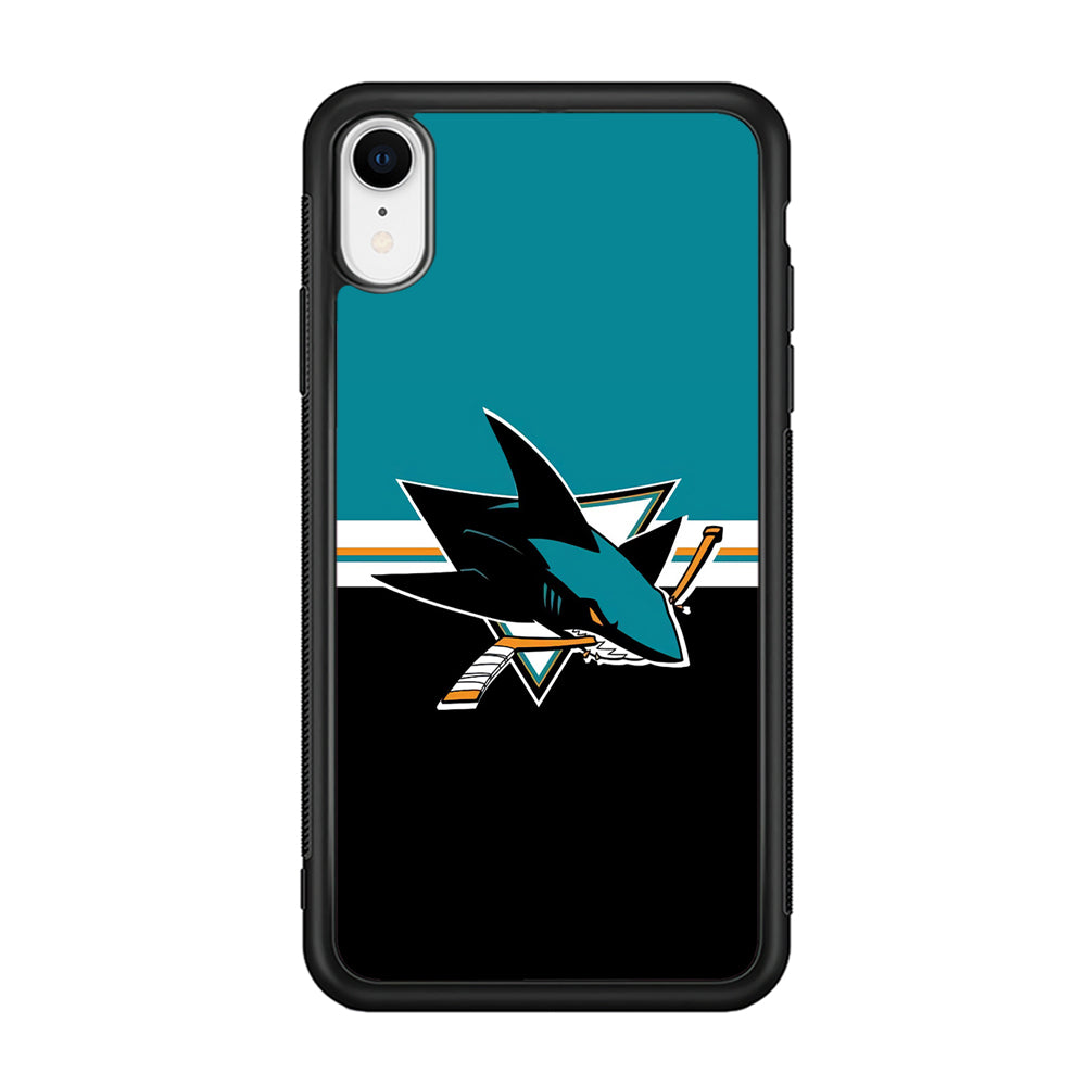 Hockey San Jose Sharks NHL 001 iPhone XR Case-Phone Case-Rubber Black (2D Case)-Altracase