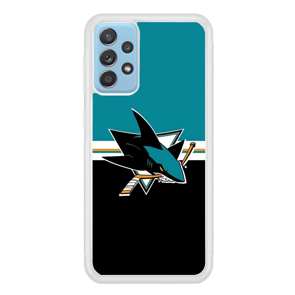 Hockey San Jose Sharks NHL 001 Samsung Galaxy A72 Case-Phone Case-Rubber White (2D Case)-Altracase