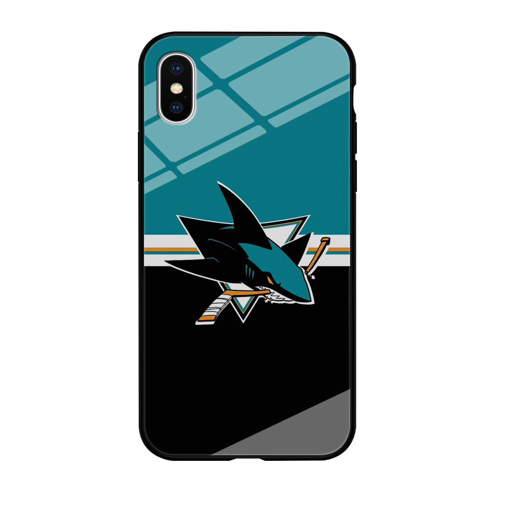 Hockey San Jose Sharks NHL 001 iPhone Xs Case-Phone Case-Tempered Glass Case-Altracase