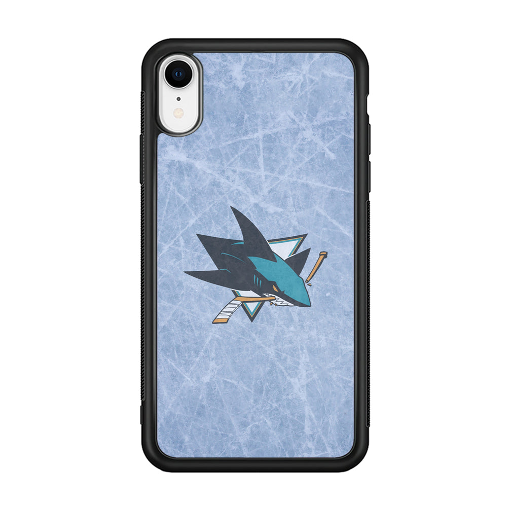 Hockey San Jose Sharks NHL 002 iPhone XR Case-Phone Case-Rubber Black (2D Case)-Altracase