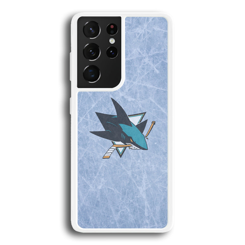 Hockey San Jose Sharks NHL 002 Samsung Galaxy S23 Ultra Case-Phone Case-Rubber White (2D Case)-Altracase