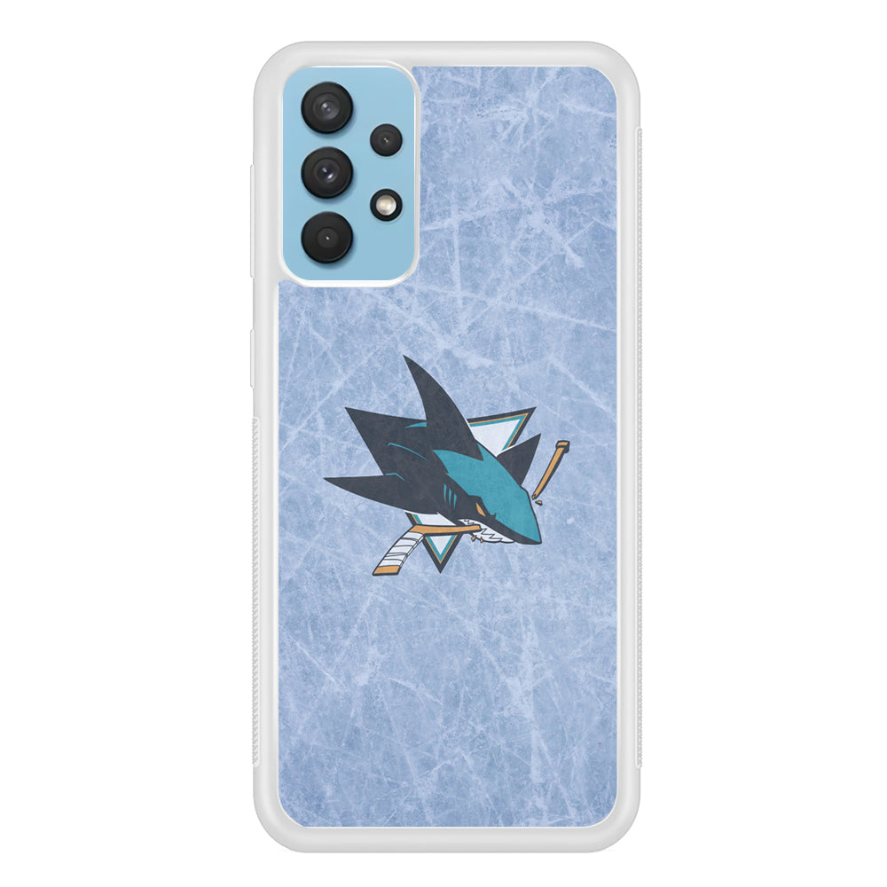 Hockey San Jose Sharks NHL 002 Samsung Galaxy A32 Case-Phone Case-Rubber White (2D Case)-Altracase