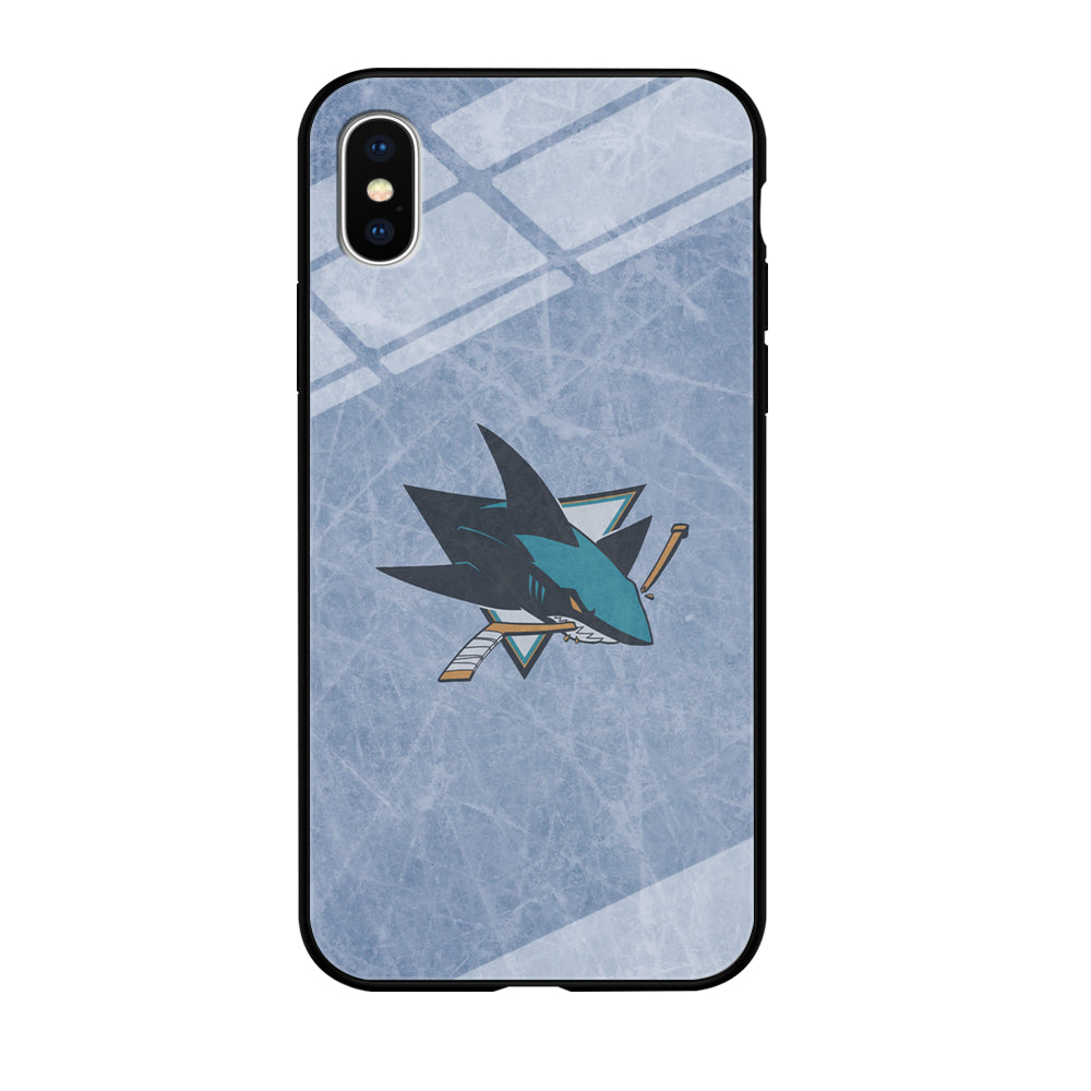 Hockey San Jose Sharks NHL 002 iPhone Xs Case-Phone Case-Tempered Glass Case-Altracase