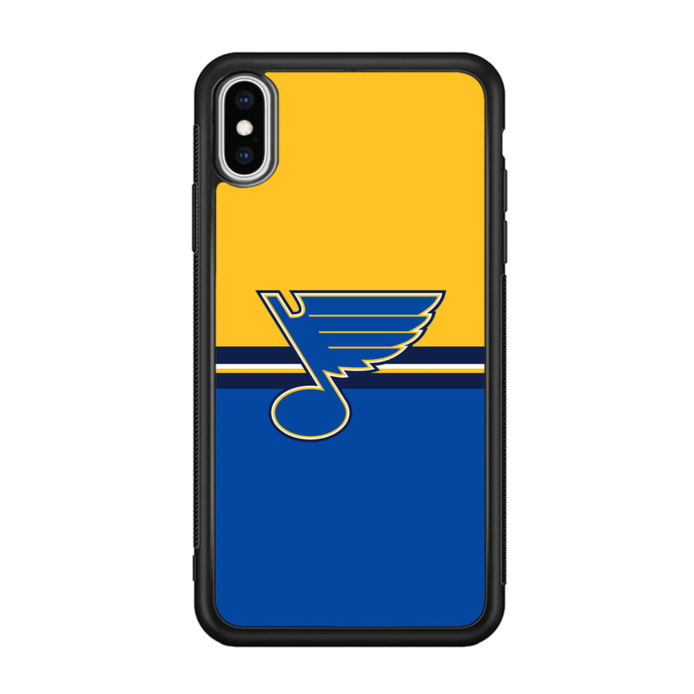 Hockey St. Louis Blues NHL 001 iPhone Xs Case-Phone Case-Rubber Black (2D Case)-Altracase