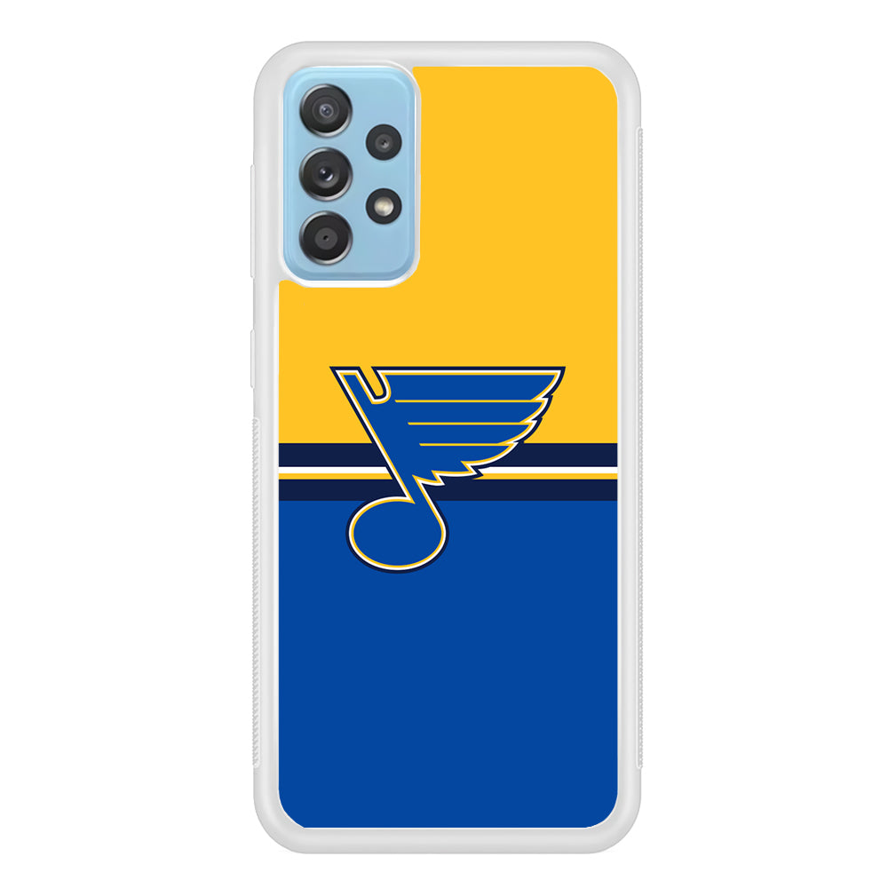 Hockey St. Louis Blues NHL 001 Samsung Galaxy A72 Case-Phone Case-Rubber White (2D Case)-Altracase