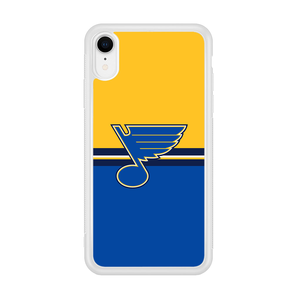 Hockey St. Louis Blues NHL 001 iPhone XR Case-Phone Case-Rubber White (2D Case)-Altracase