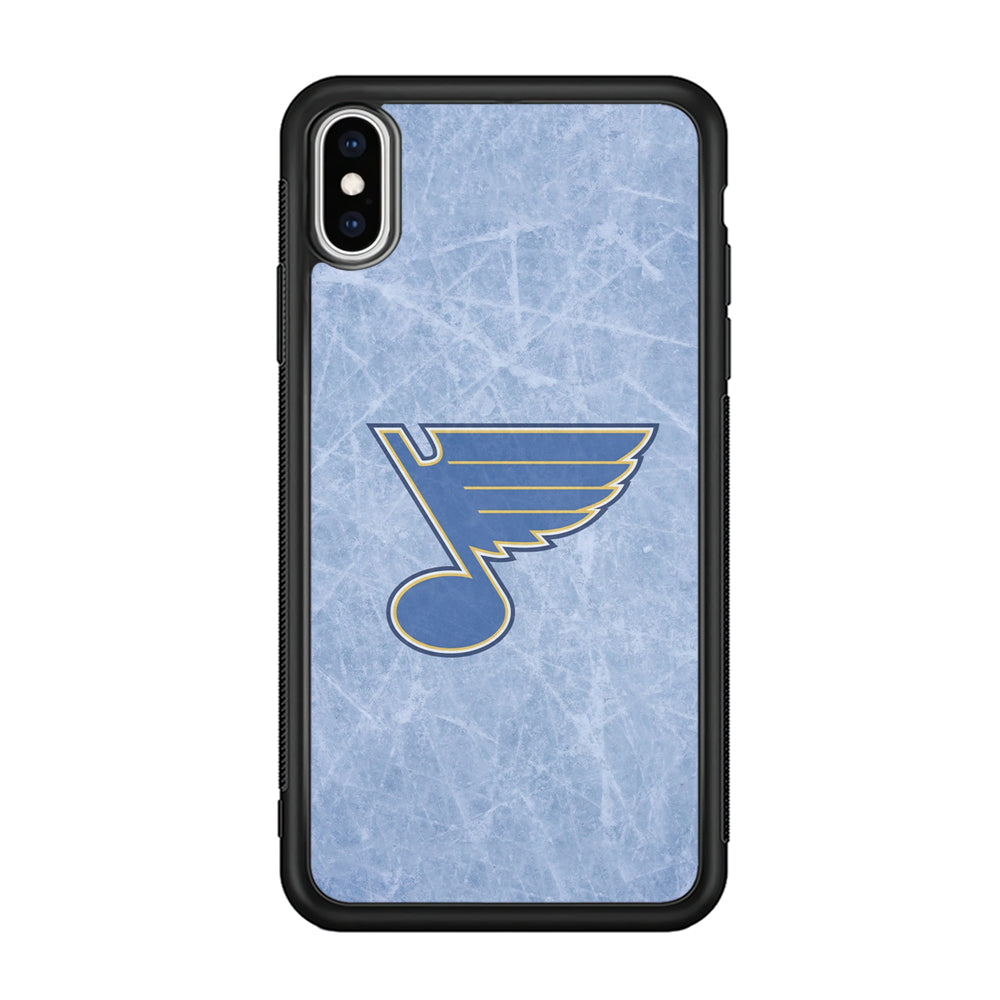 Hockey St. Louis Blues NHL 002 iPhone Xs Case-Phone Case-Rubber Black (2D Case)-Altracase
