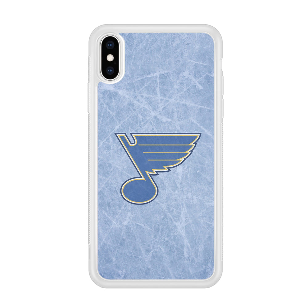 Hockey St. Louis Blues NHL 002 iPhone Xs Case-Phone Case-Rubber White (2D Case)-Altracase