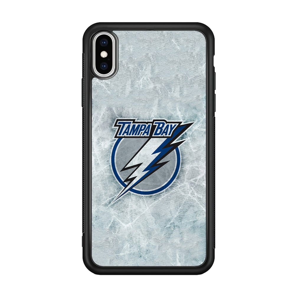 Hockey Tampa Bay Lightning NHL 001 iPhone Xs Case-Phone Case-Rubber Black (2D Case)-Altracase